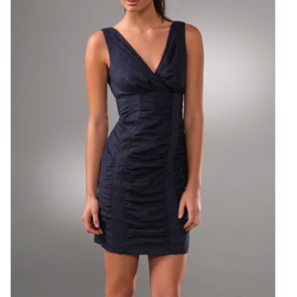 {NANETTE LEPORE} Indigo Sea Maiden V-Neck Dress 10